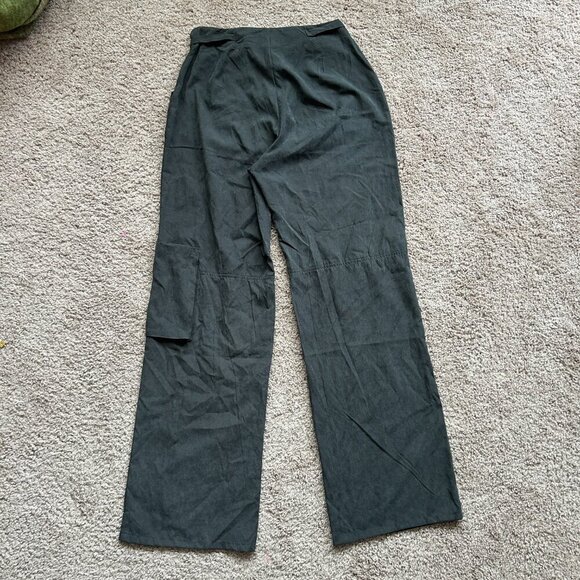 Windsor Charcoal Black Trendy Girl Wide-Leg Cargo Twill Pants NWT Size Small - Picture 5 of 10
